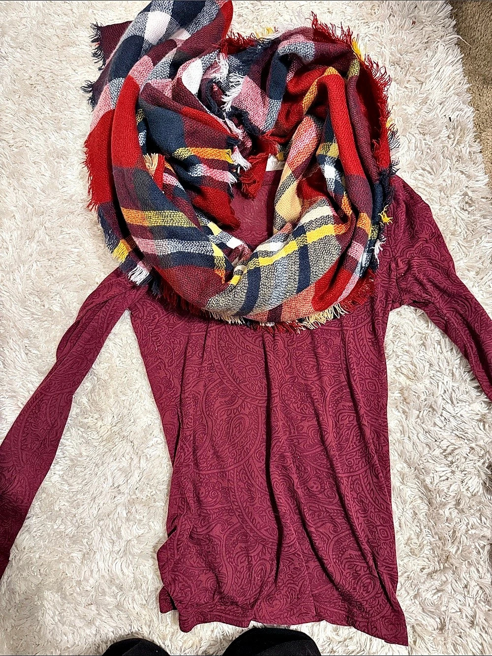 Paisley Tunic in Red & Blue